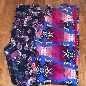 LuLaRoe Disney OS Leggings GUC